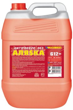 Антифриз Аляска Long Life G12+ красный (канистра 30кг)