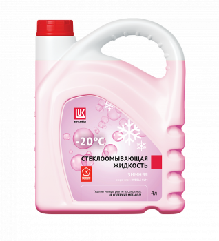 Стеклоомывающая жидкость Лукойл (-20) "Бабл гам" (канистра 4 л)