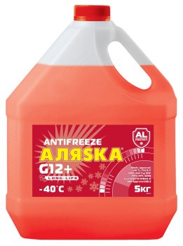 Антифриз Аляска Long Life G12+ красный (канистра 5кг)