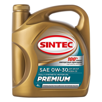 Масло моторное Sintec Premium 0w-30 (канистра 4 л.)
