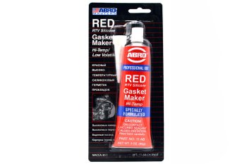 Герметик ABRO термостойкий силиконовый красный ( 85 гр.)